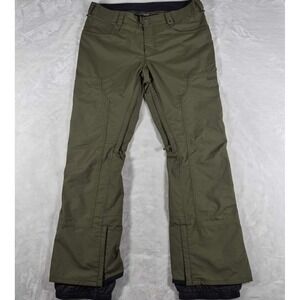 BURTON Dryride Insulated Pants Women's XL Green White Collection Snowboard Ski
